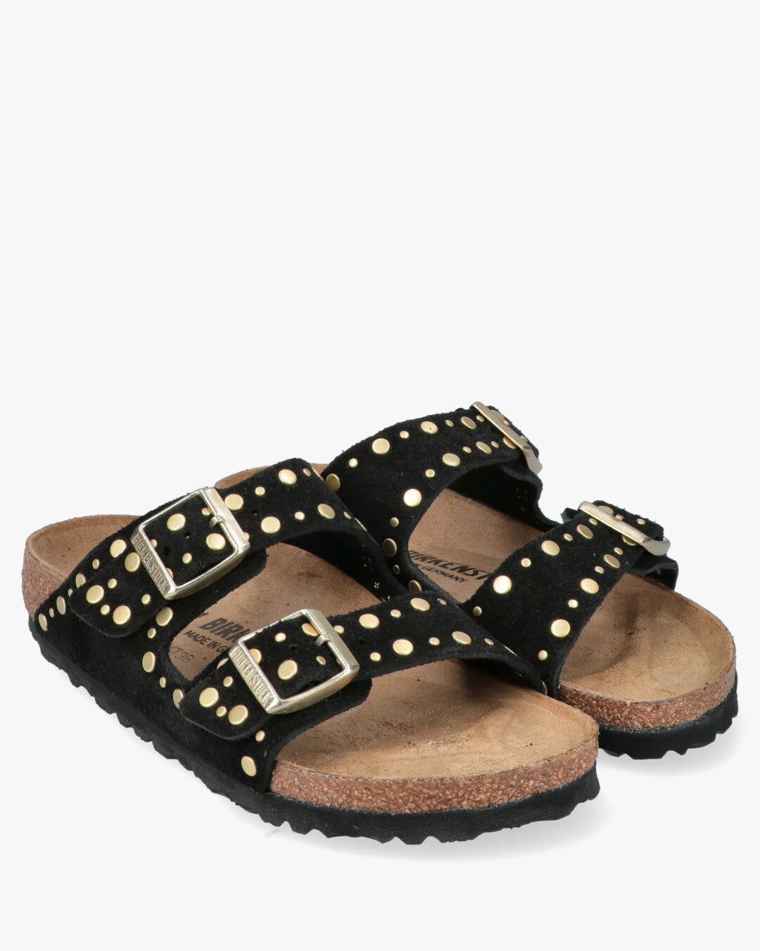 Arizona Rivet Suede Lea Ciabatte Doppia Fascia
