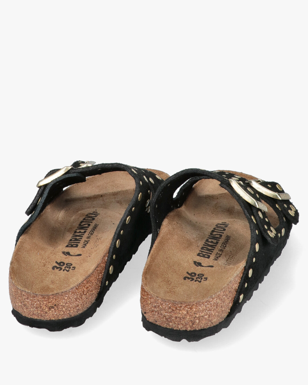 Arizona Rivet Suede Lea Ciabatte Doppia Fascia