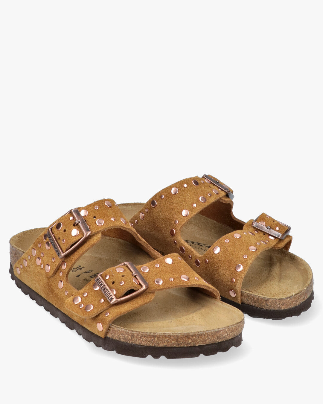 Arizona Rivet Suede Lea Ciabatte Doppia Fascia