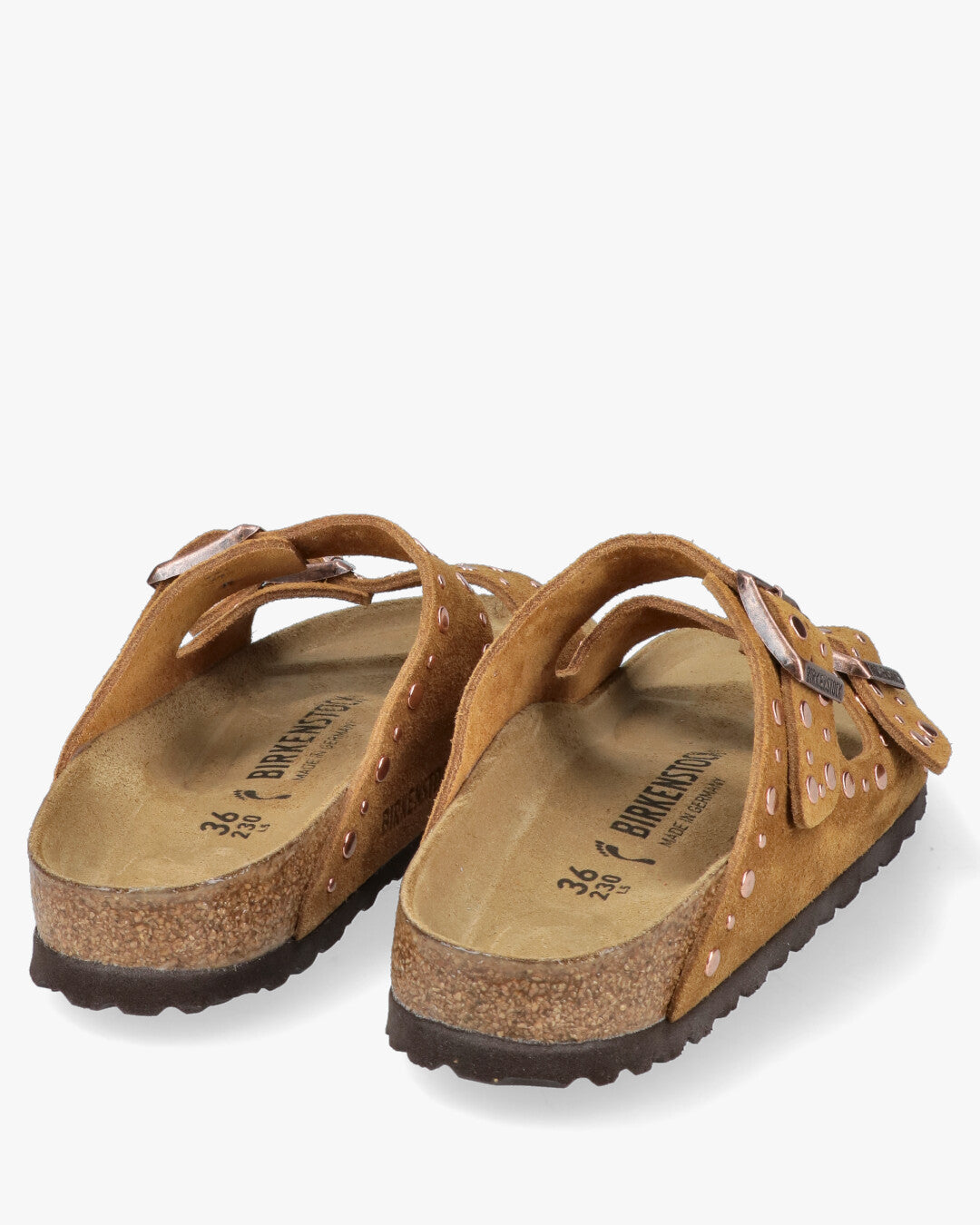 Arizona Rivet Suede Lea Ciabatte Doppia Fascia