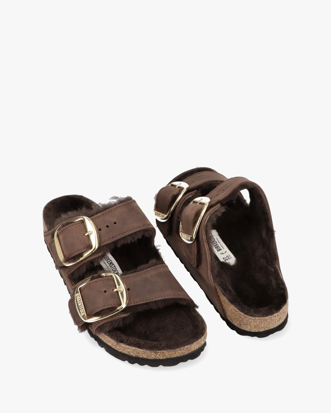 Arizona Big Buckle Shearling Ciabatte Doppia Fascia