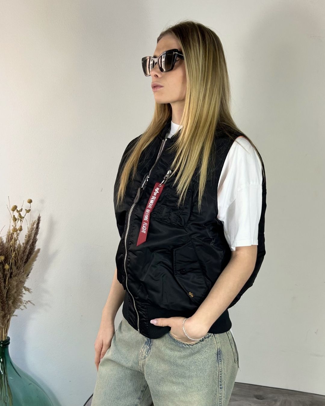 Bomber smanicato MA-1 Vintage Vest Gilet