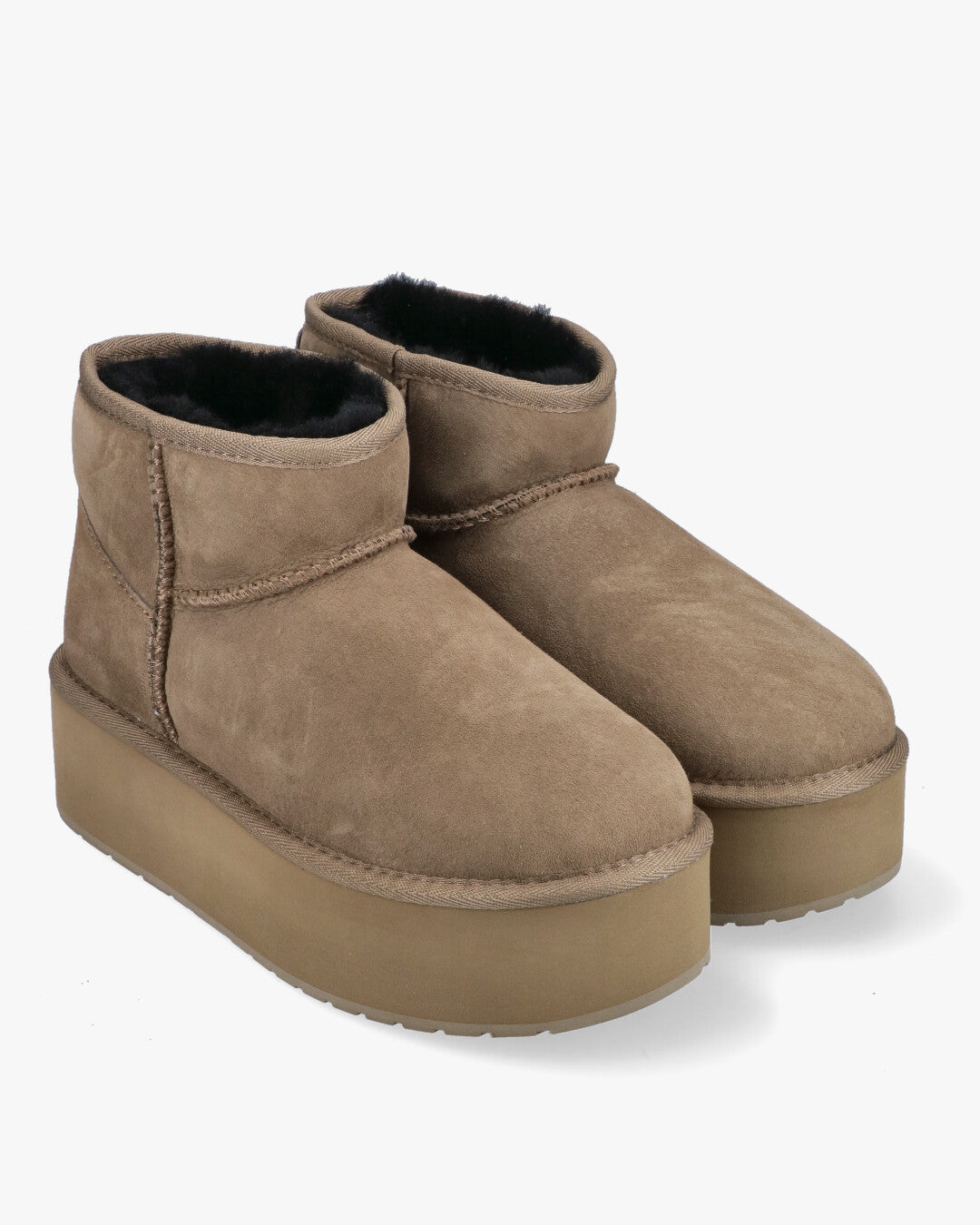Stinger Micro Flatform Sheepskin Ankle Boots
