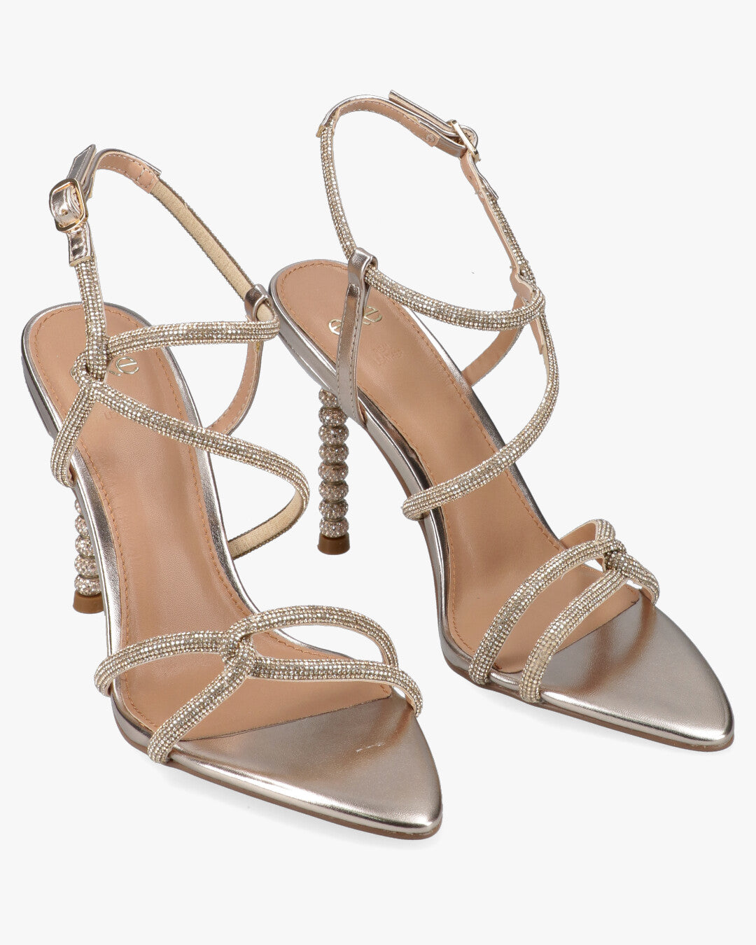 Silver Strass Sandali con tacco