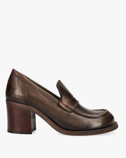 E552 Mocassini con tacco