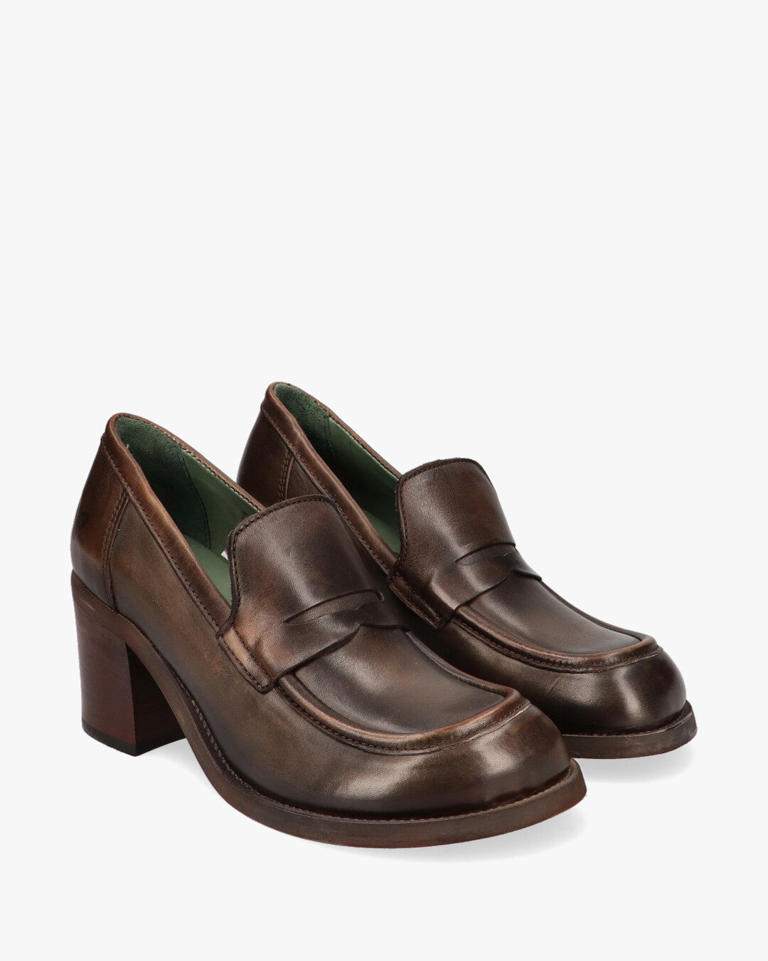 E552 Mocassini con tacco