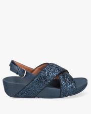 Lulu Glitter Wedge Sandals