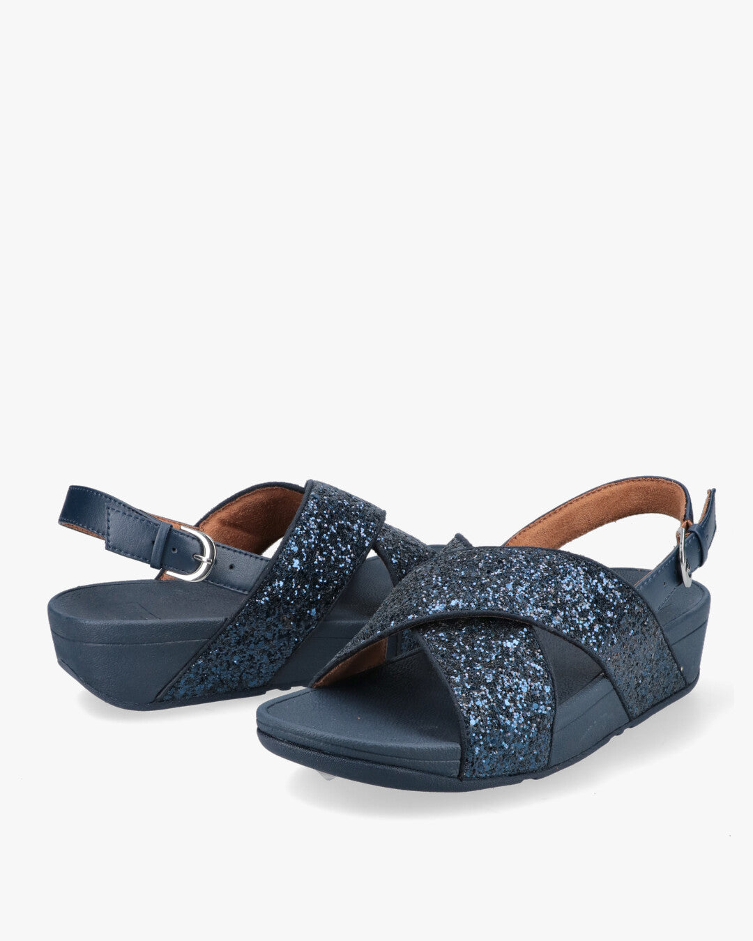 Lulu Glitter Wedge Sandals