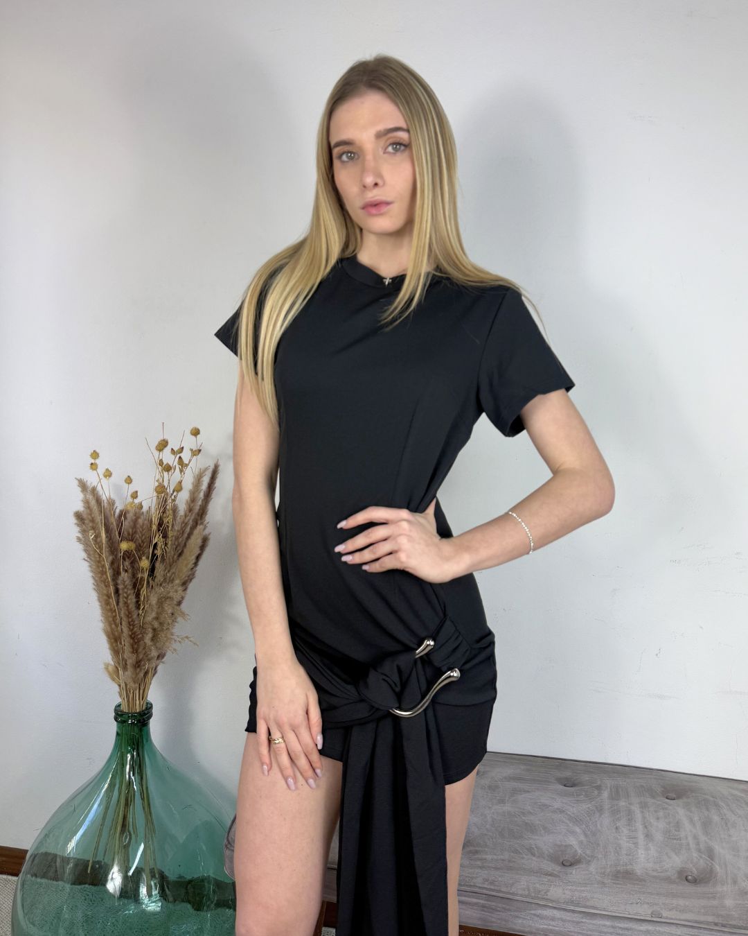 BUCKLE MINI DRESS Abiti Corti