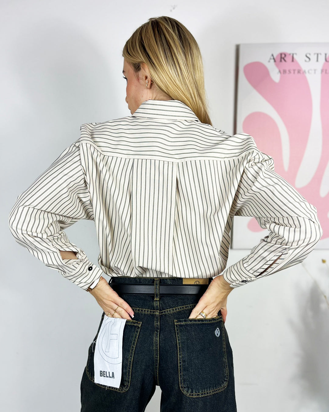 CAMICIA RIGATO PAILLETTES Camicie