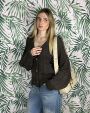 CARDIGAN BOTTONI BANDE RILIEVO Cardigan