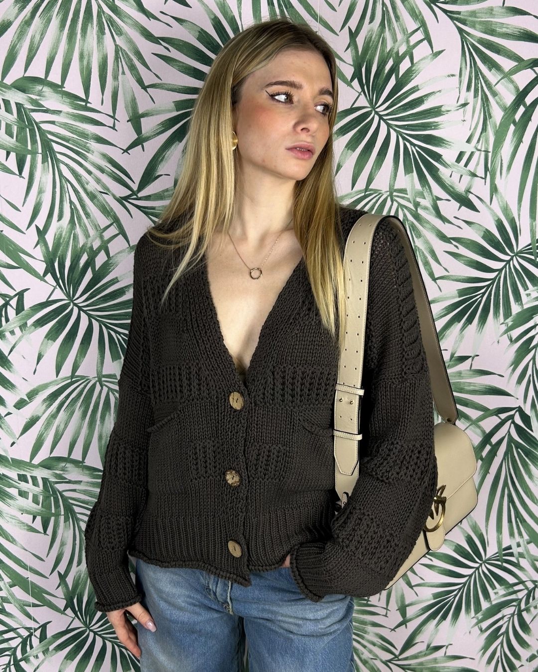 CARDIGAN BOTTONI BANDE RILIEVO Cardigan