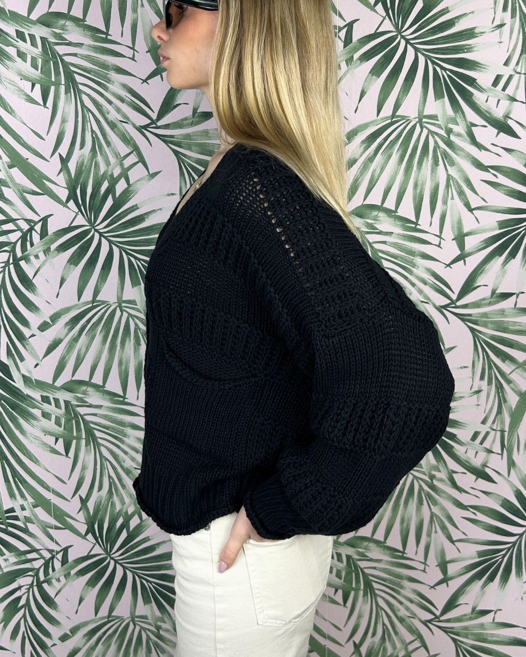 CARDIGAN BOTTONI BANDE RILIEVO Cardigan