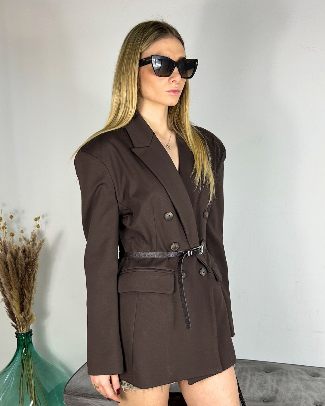 GIACCA LUNGA DOPPIOPETTO CINTURA Giacche