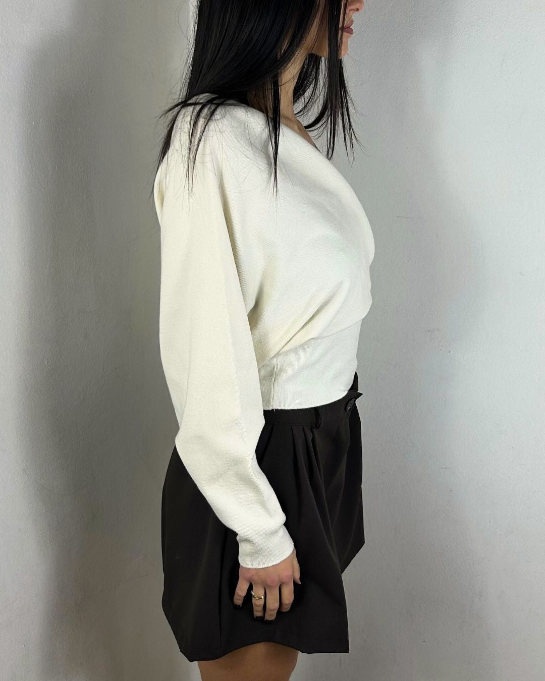 MAGLIA PIPISTRELLO INCROCIATA
