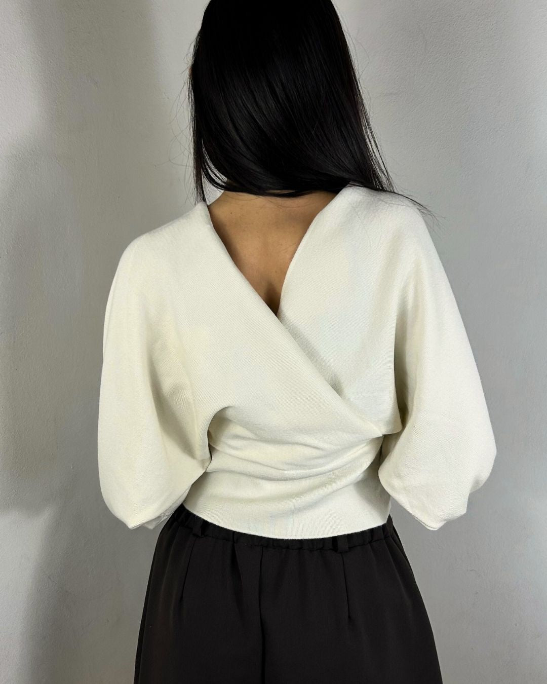 MAGLIA PIPISTRELLO INCROCIATA