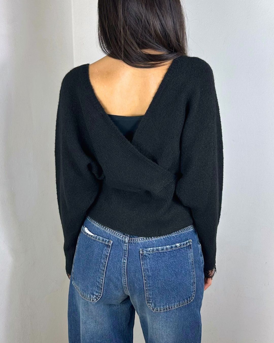 MAGLIA PIPISTRELLO PIZZO