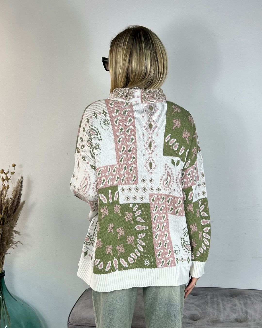 CARDIGAN PATCH BANDANA Cardigan