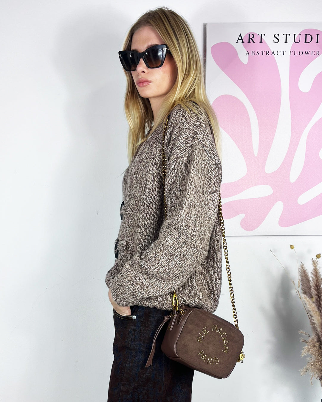 CARDIGAN MOULINE' ALAMARI Cardigan