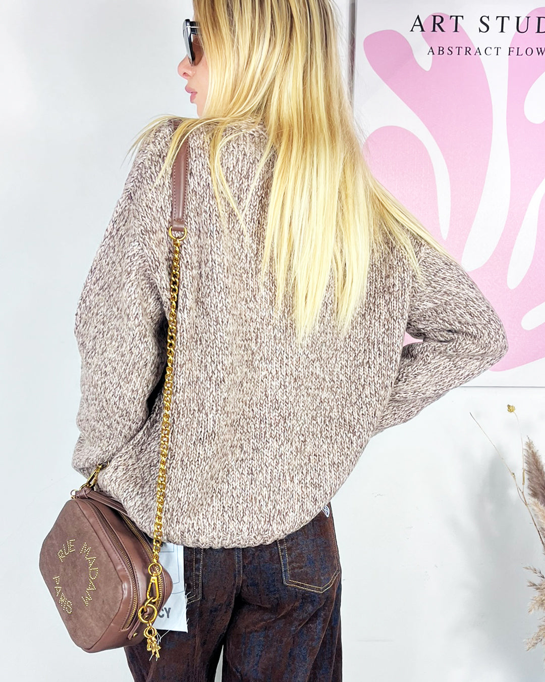 CARDIGAN MOULINE' ALAMARI Cardigan