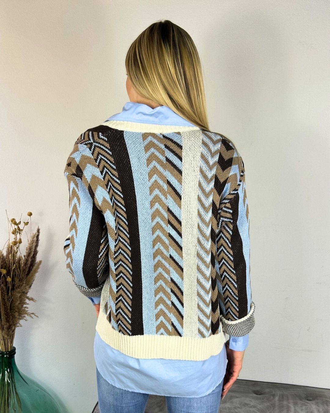CARDIGAN SPALLINE JACQUARD Cardigan