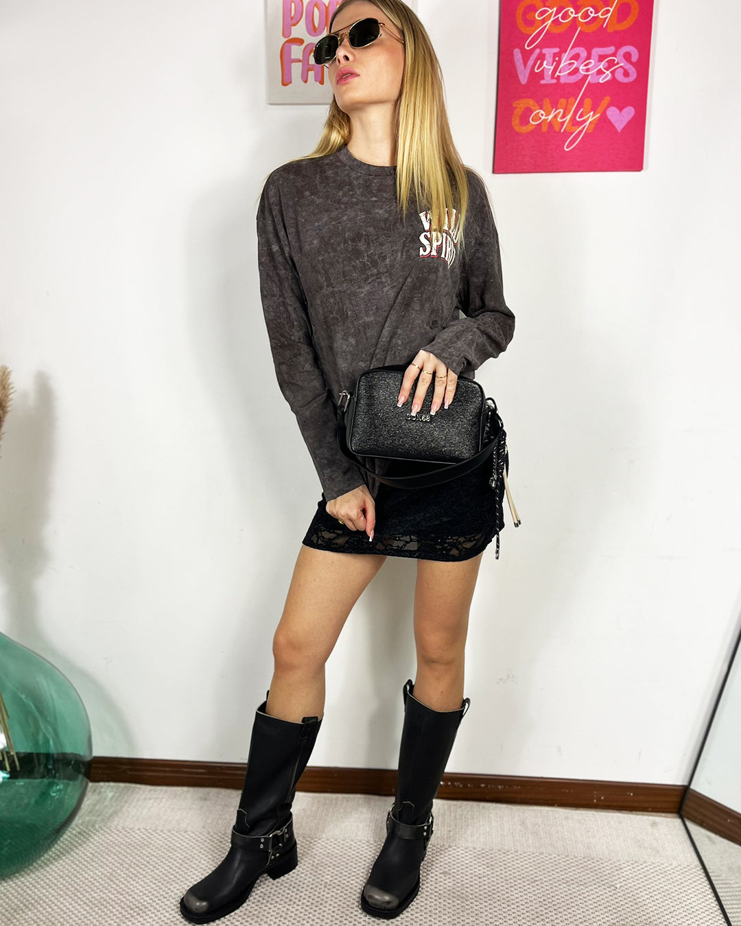 TSHIRT STAMPA T-shirt maniche lunghe