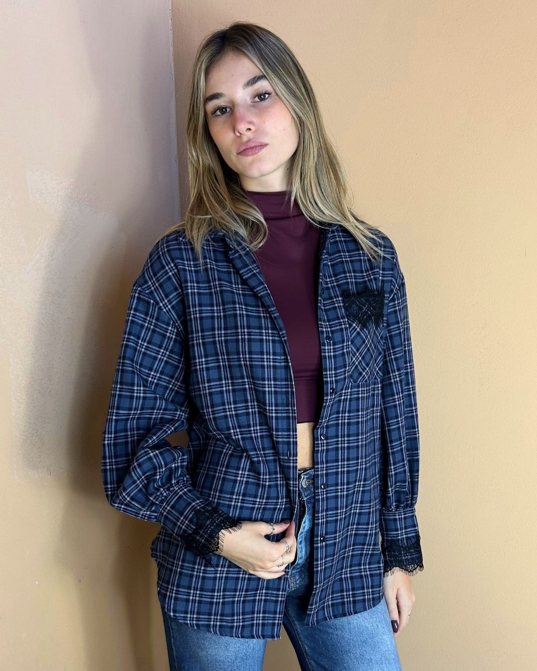 CAMICIA PIZZO CHECK Camicie