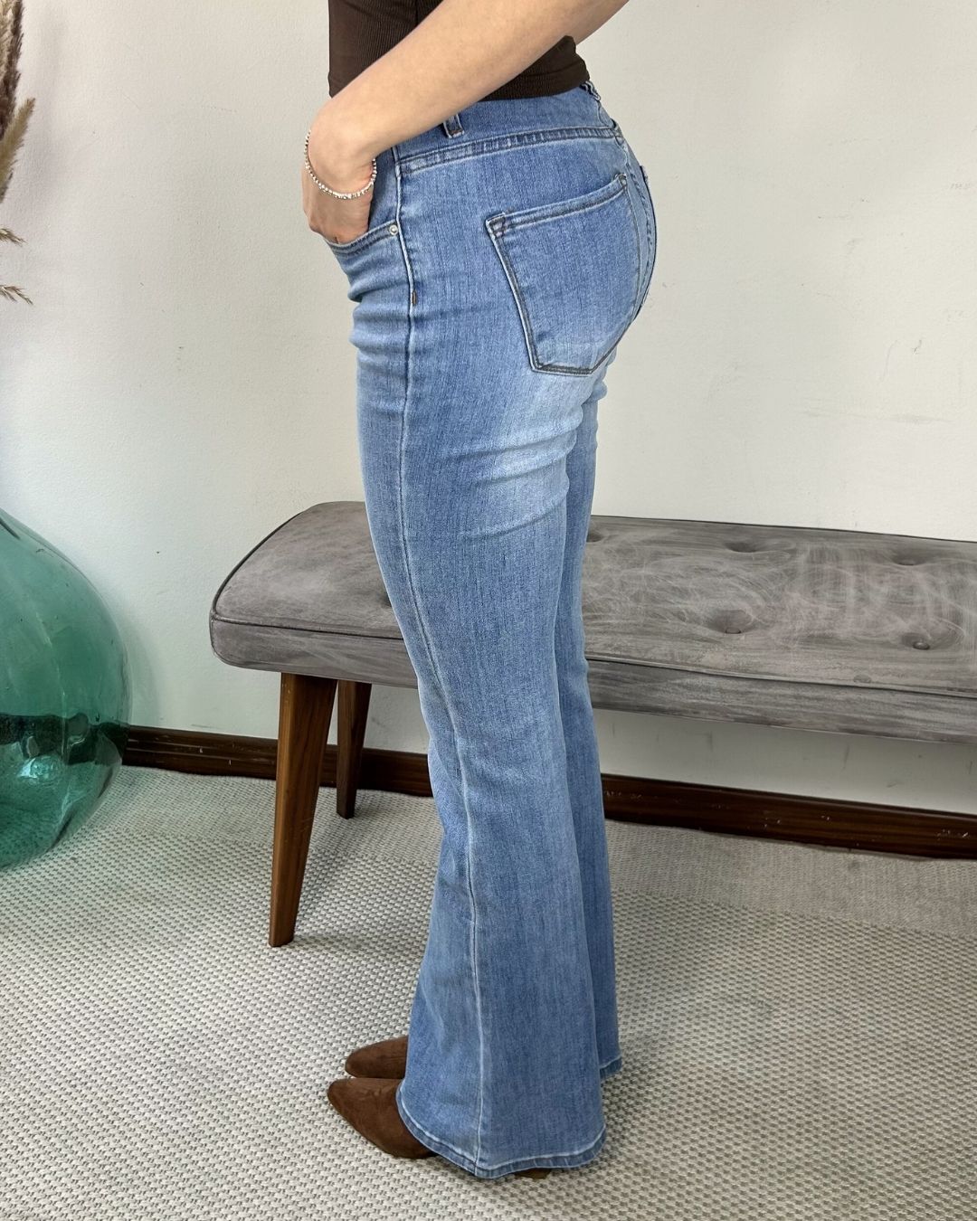 Jeans Flare 5 tasche Giacche di Jeans