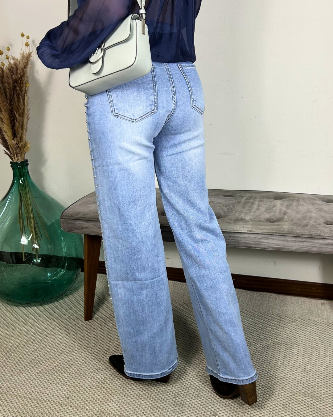 JEANS PALAZZO STUDS
