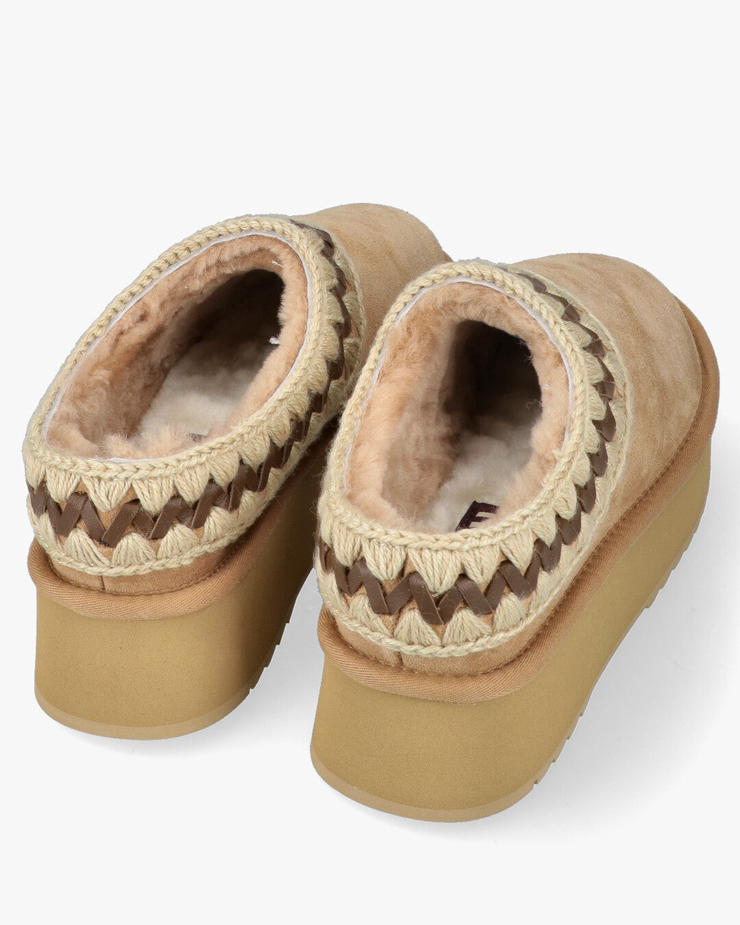 Platform clog Sabot in sheepskin