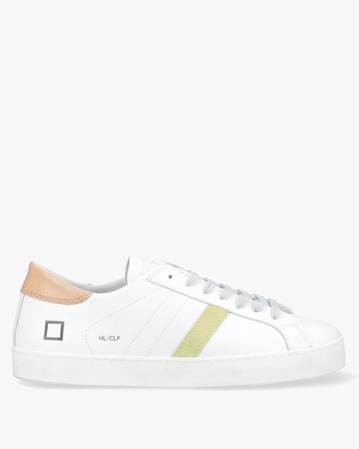 HILL LOW CALF WHITE-CUOIO Sneakers stringate